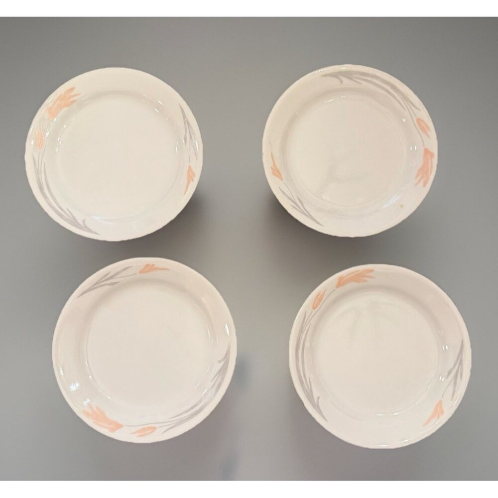 4ct Corelle Desert Rose Floral Wisp Salad Plates 7.25” Dessert Bread RETIRED 80s